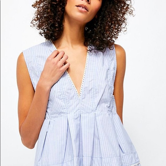 Free People | ‘Good Feels’ Striped Top | Large - Picture 2 of 8